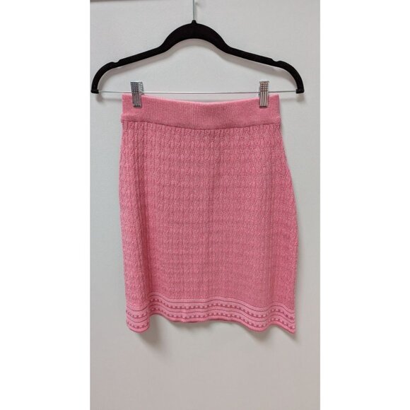 Nanette Lepore Pink Knit Sweater & Skirt 2 PC Set - Picture 3 of 4